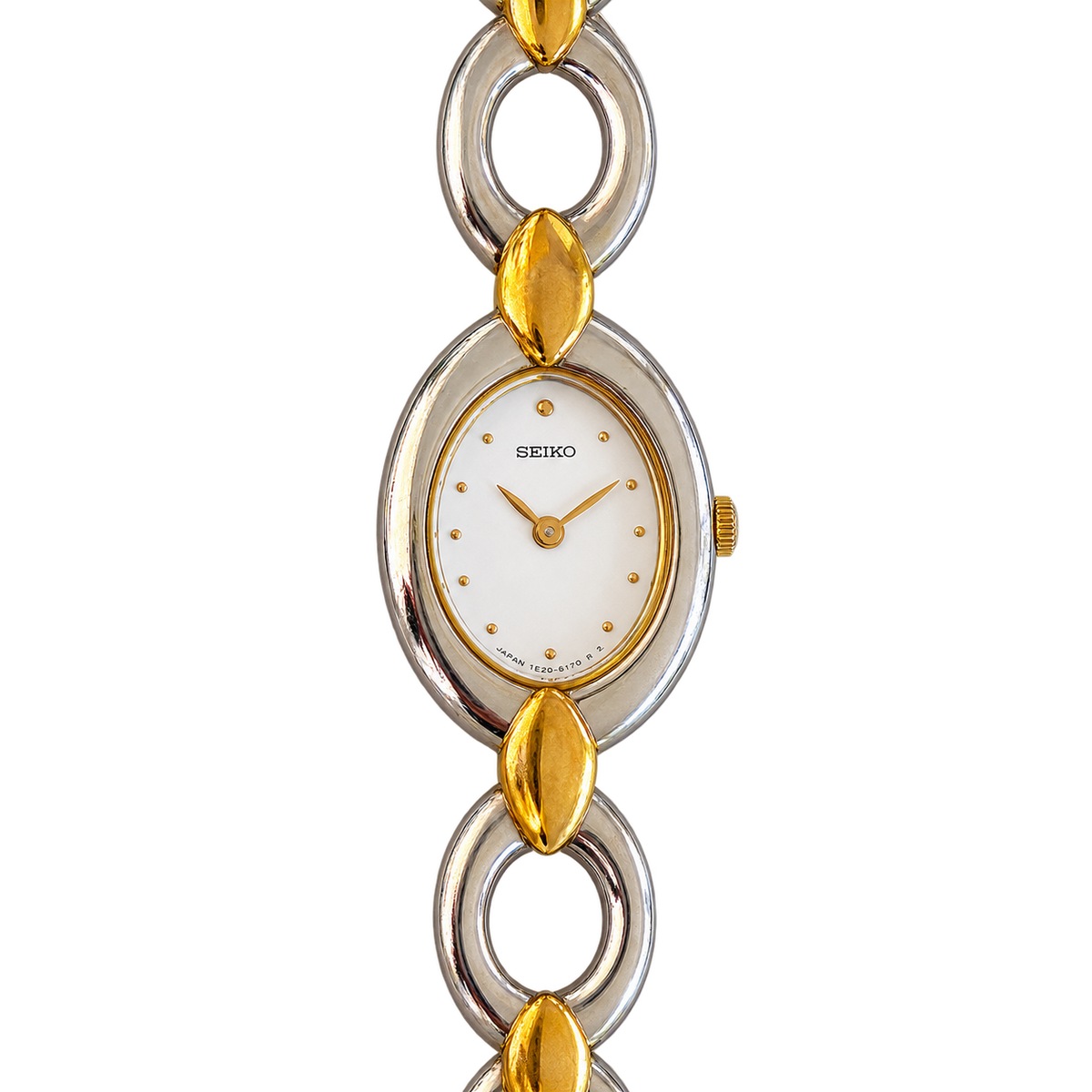 Seiko Oval Link Two Tone Women's Watch