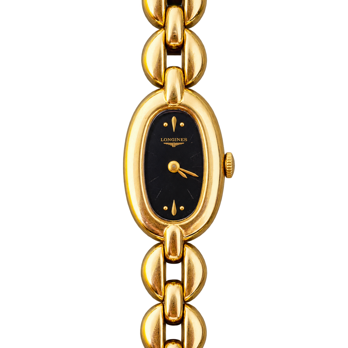 Seiko Black Dial Gold Tone Capsule Women's Watch
