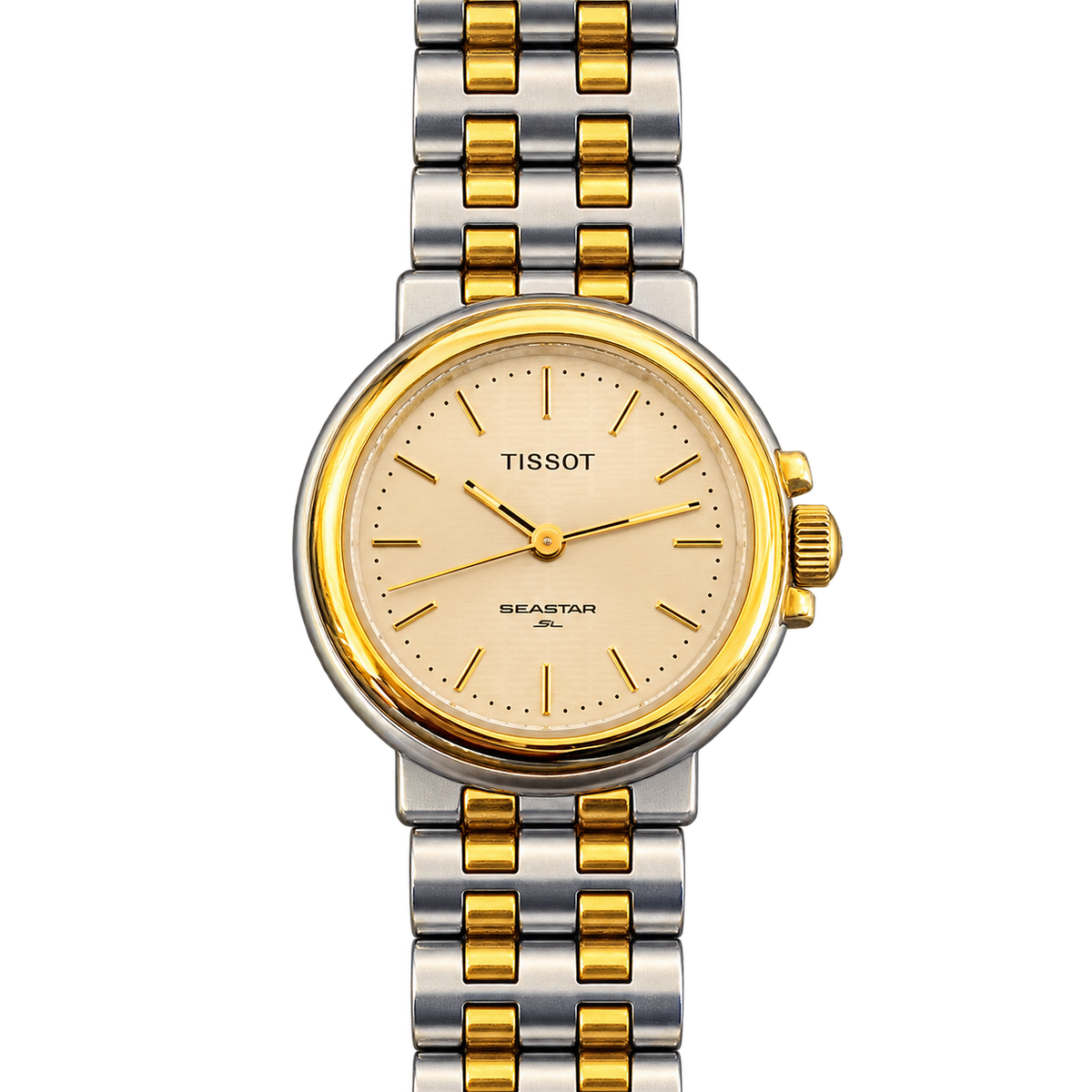 Tissot Seastar Patterned Dial Two Tone Women's Watch