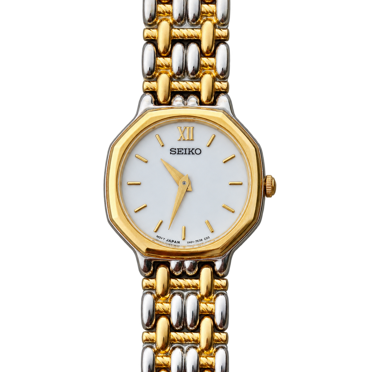 Seiko Octagonal Rope Link Two Tone Women's Watch