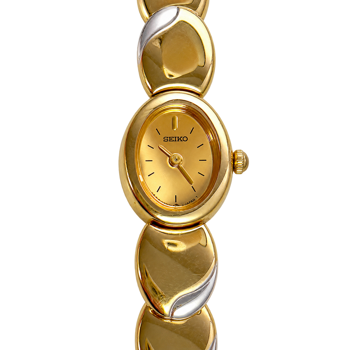 Seiko Tisse Oval Sculpted Two Tone Women's Watch
