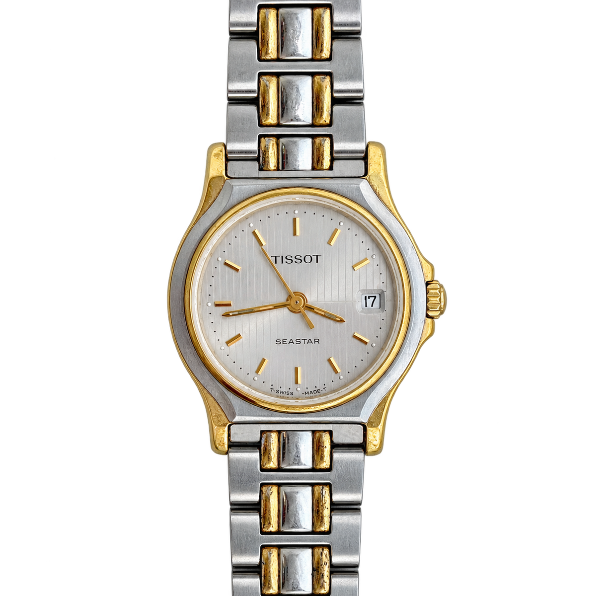 Tissot Seastar Textured Silver Dial Two Tone Women’s Watch