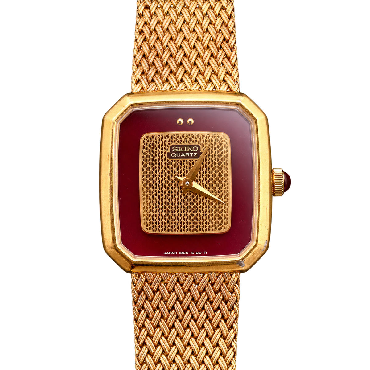 Seiko Lassale Bordeaux Gold Mesh Women’s Watch