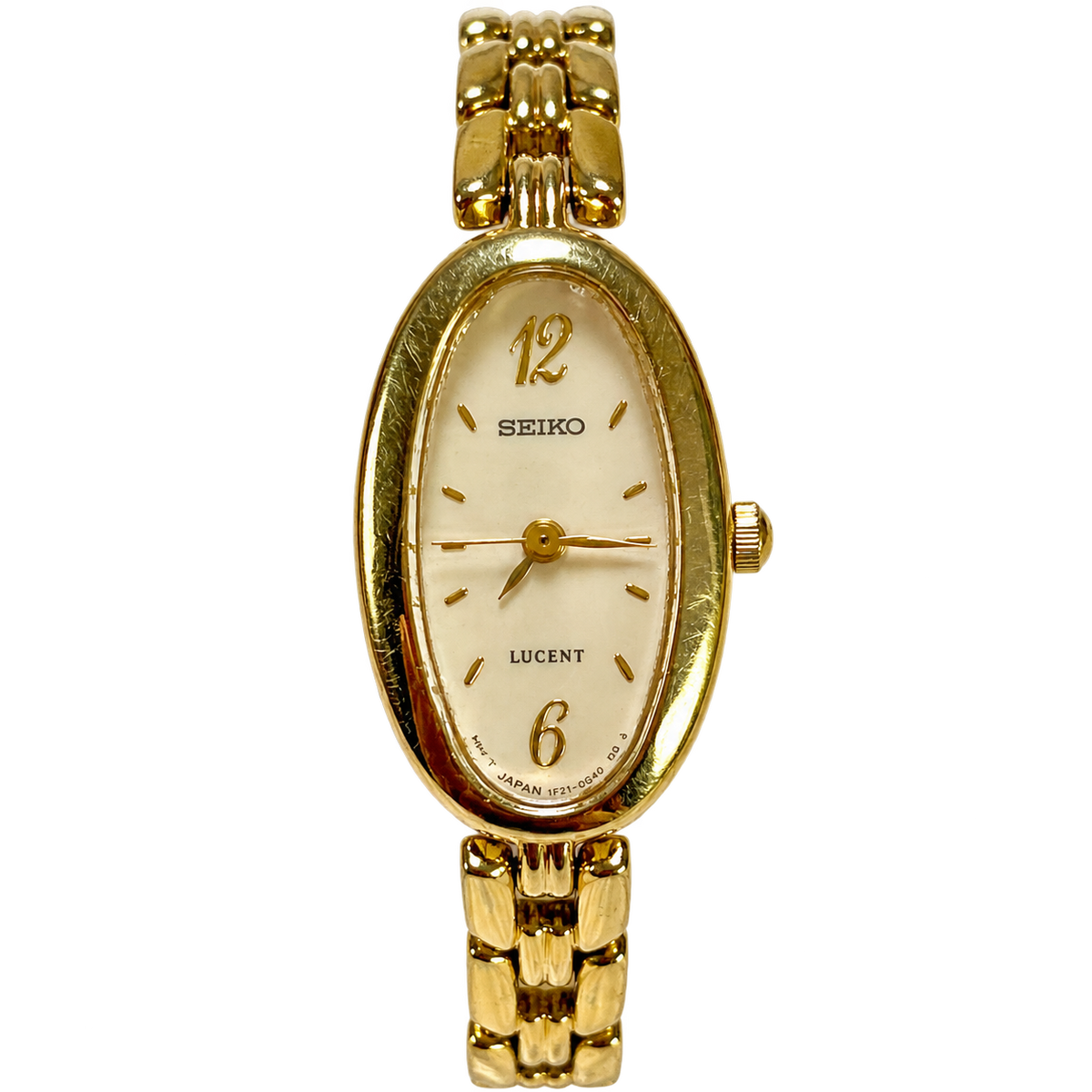 Seiko Lucent Oval Gold Tone Bracelet Watch