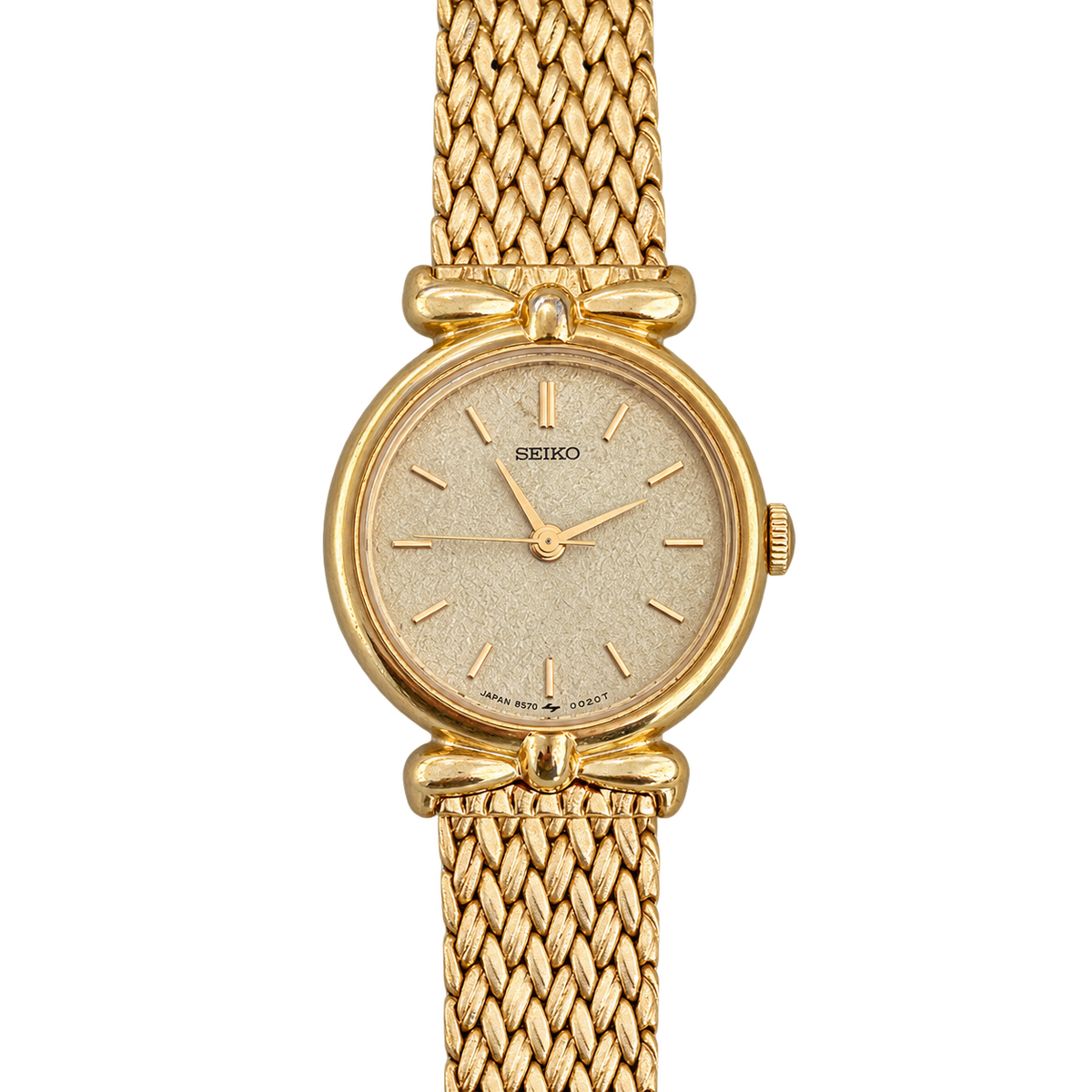 Seiko Ribbon Lug Gold Tone Bracelet Watch