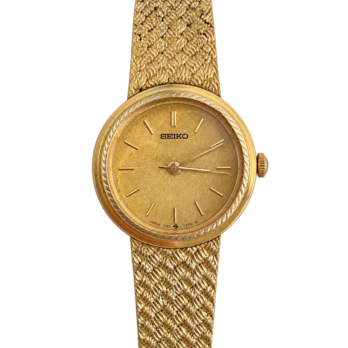 Seiko Rope Bezel Gold Tone Bracelet Watch