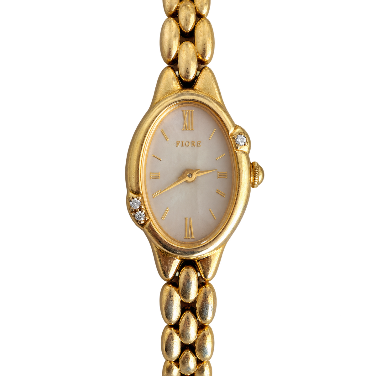 Seiko Tisse Oval Diamond Accent Gold Tone Watch