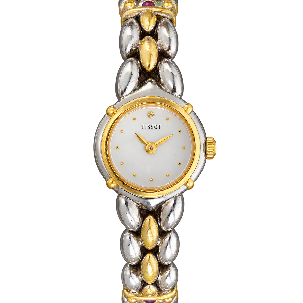 Seiko Tisse Ruby Accent Two Tone Bracelet Watch