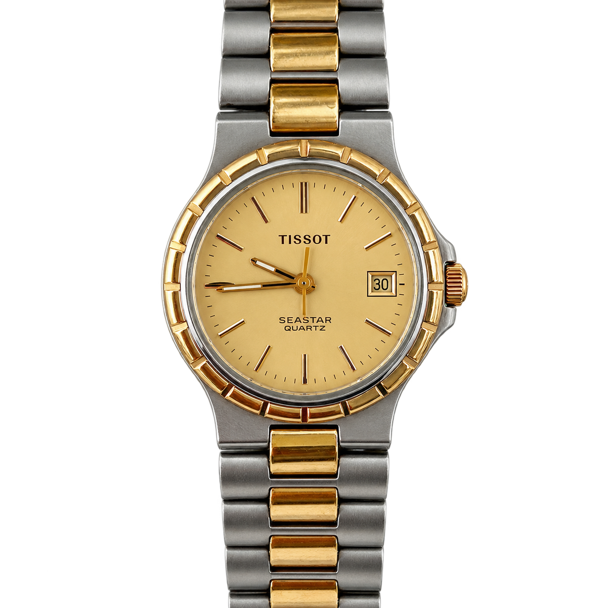 Tissot Seastar Two Tone Gold Dial Date Watch