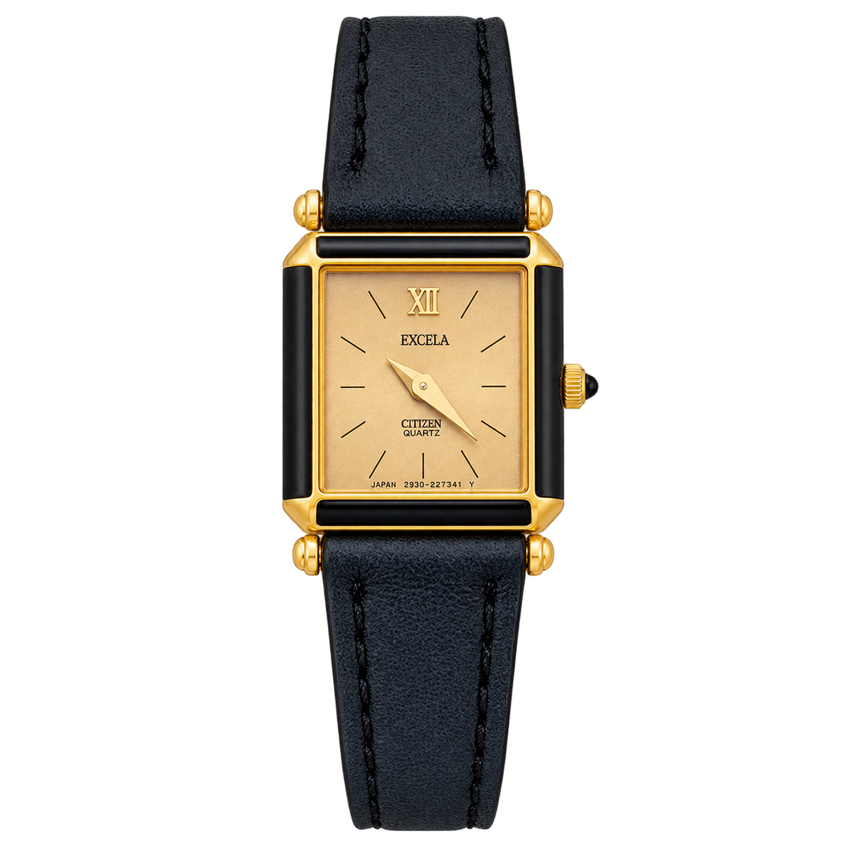 Citizen Excela Champagne Square Black Accent Women's Watch