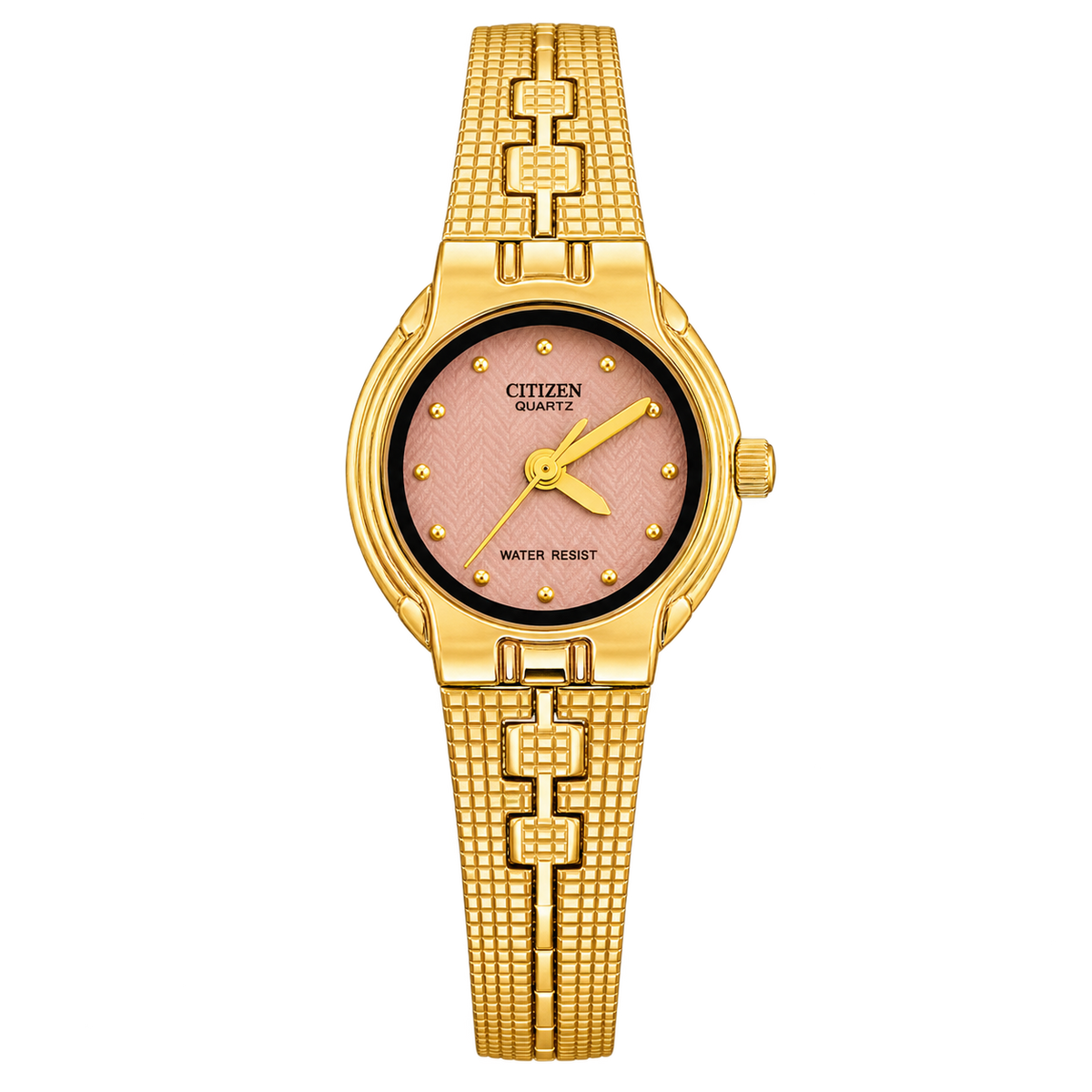 Citizen Pink Dial Gold Patterned Bracelet Women’s Watch