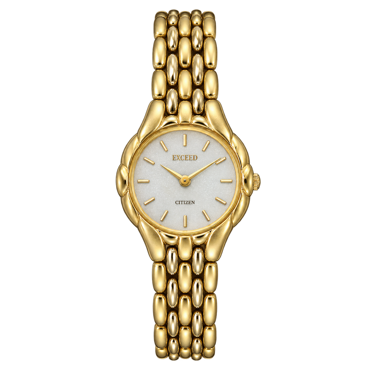 Citizen Exceed Floral Gold Tone Bracelet Watch