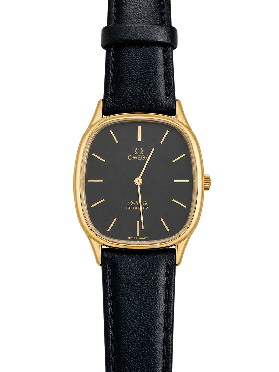 Omega De Ville Anthracite Gold Tone Strap Watch