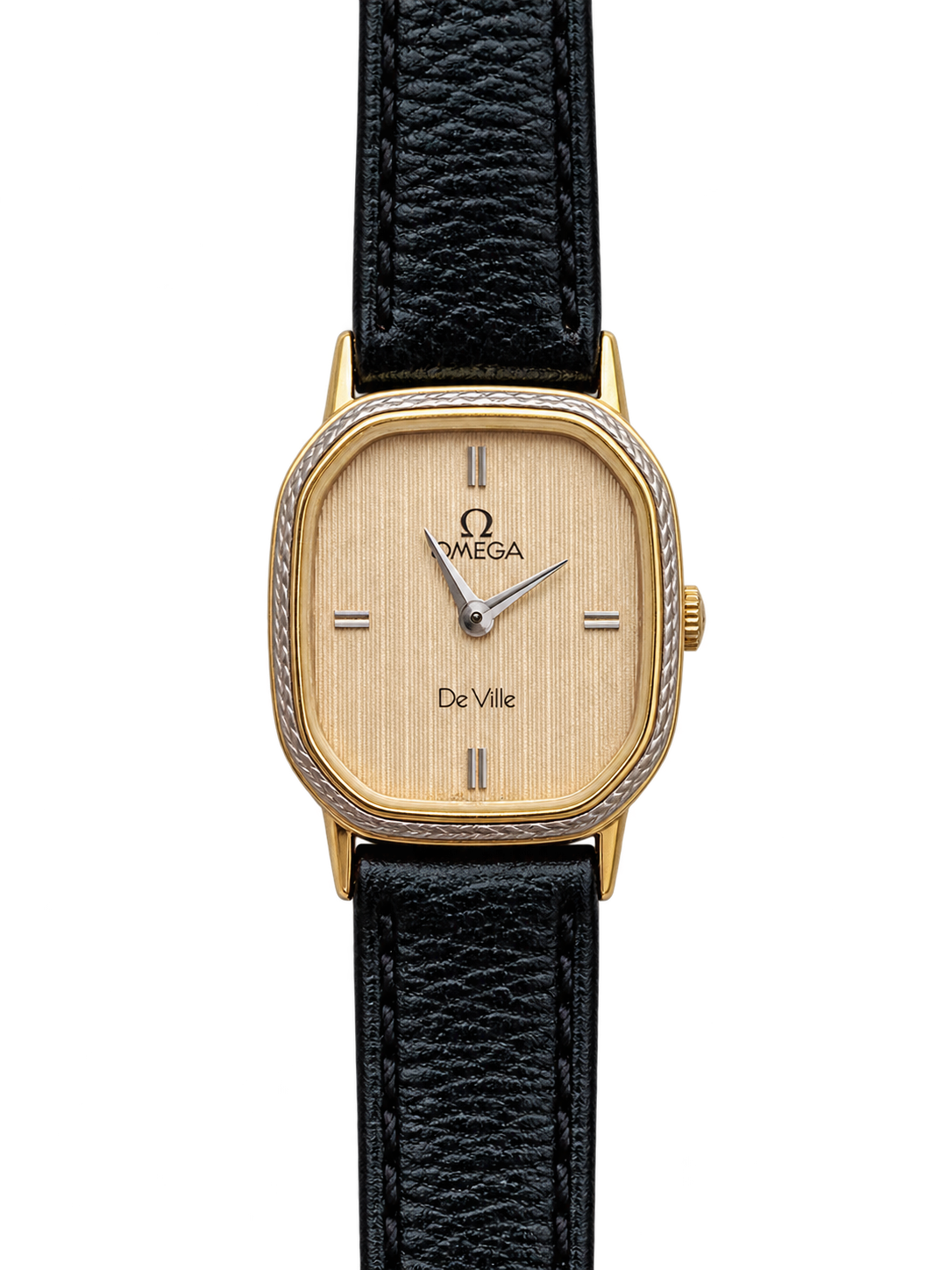 Omega De Ville Wreath Dial Two Tone Strap Watch