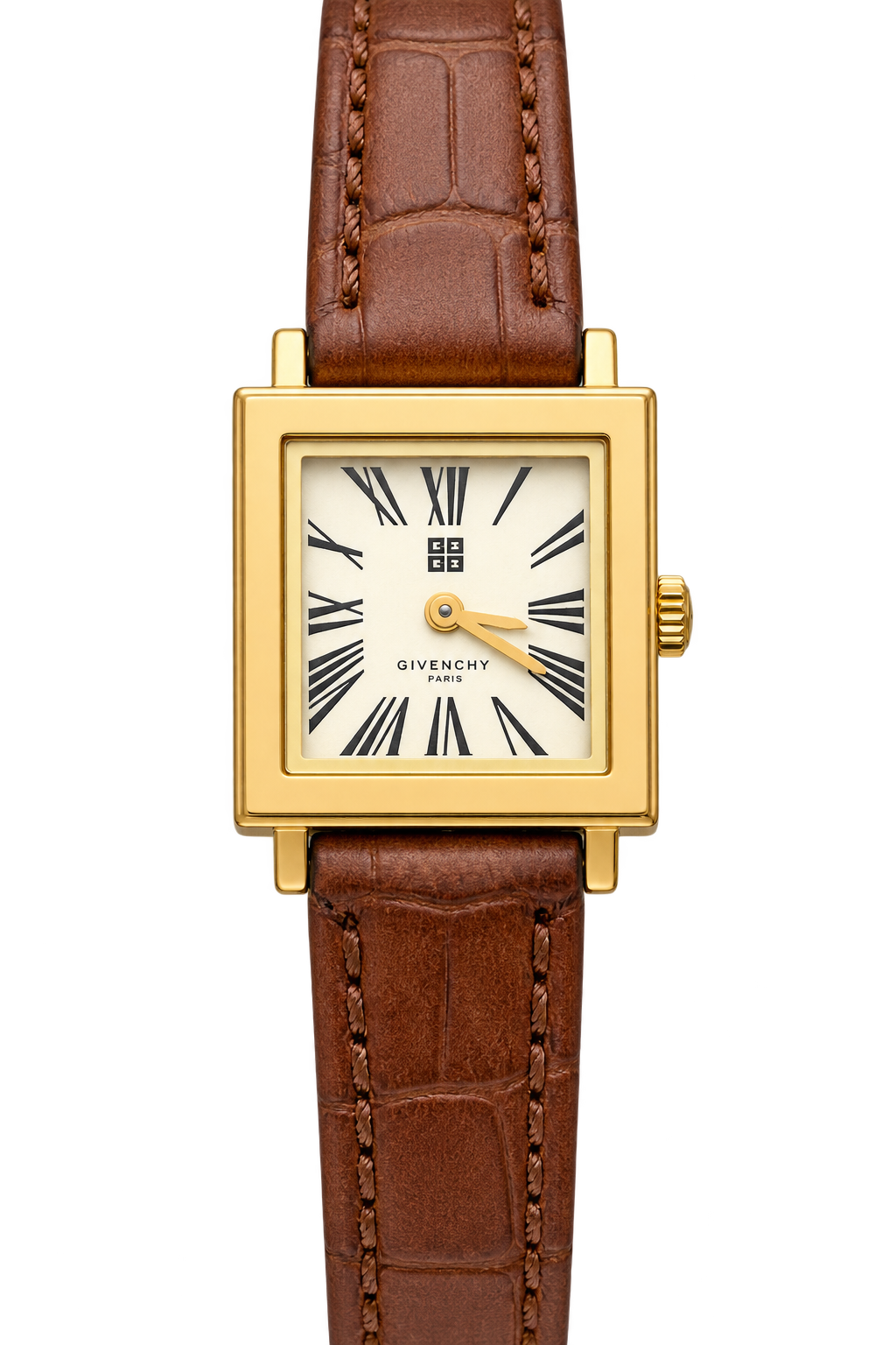 Givenchy Essence Cream Roman Dial Gold Frame Women’s Watch