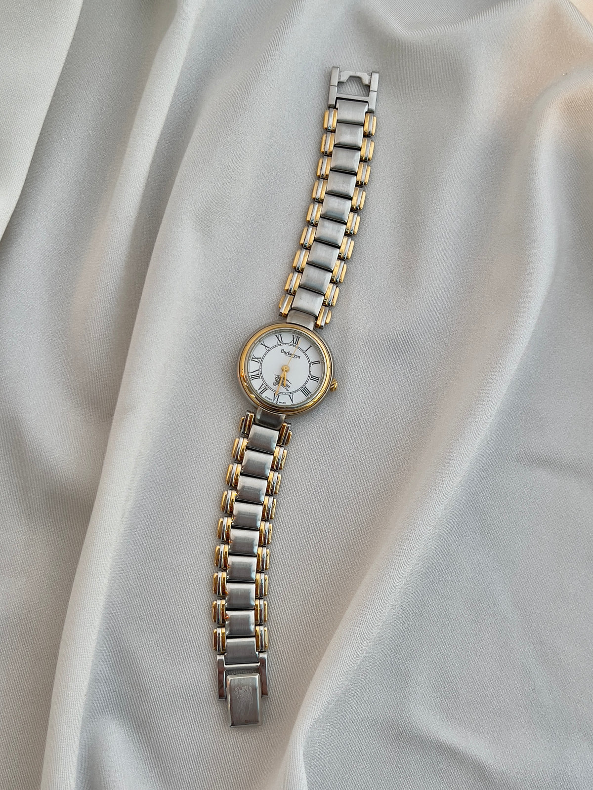 Burberrys White Roman Dial Two Tone Women’s Watch — product photograph 4, Gilded Hour NZ.