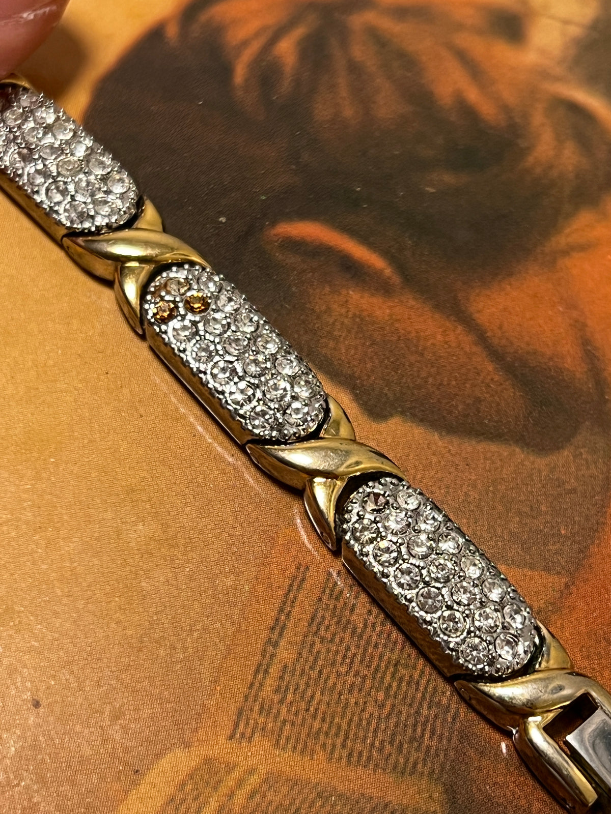 Gruen Petite Abalone Dial Rhinestone Bracelet Watch, product photograph 4.