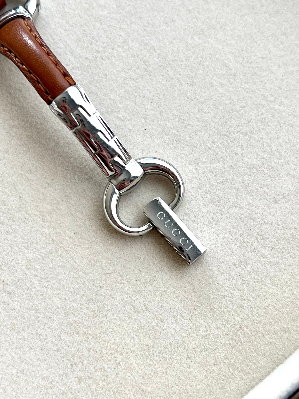 Gucci 1921 Leather Women’s Watch — folding clasp open