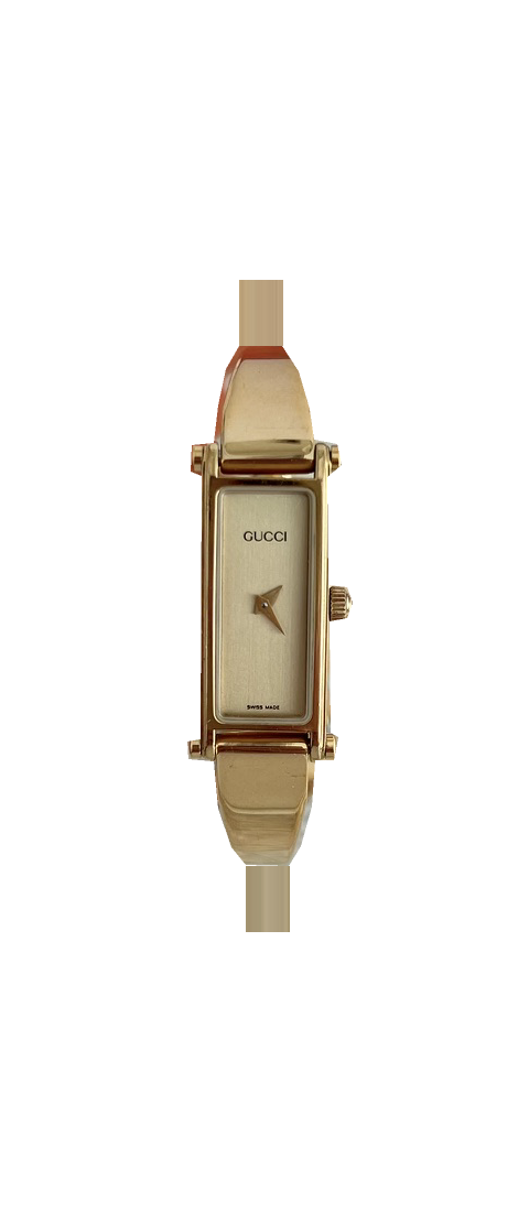 Gucci Champagne Dial Gold Tone Horsebit Bangle Women’s Watch