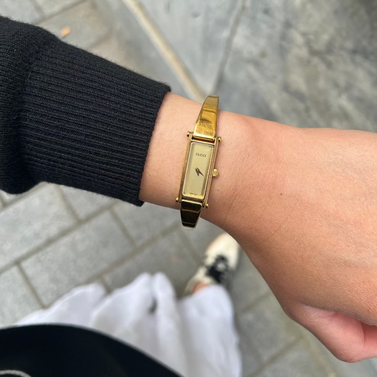 gucci horsebit gold bangle watch watch, view 1.