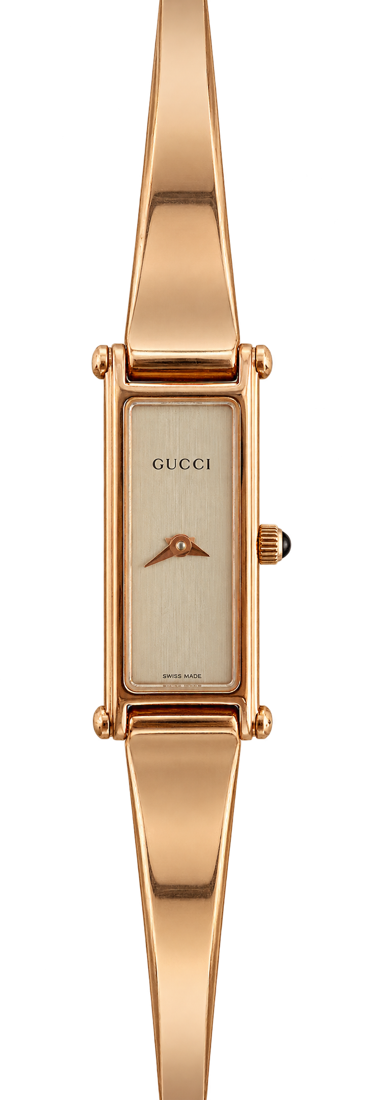 Gucci Champagne Dial Rose Gold Tone Bangle Women’s Watch