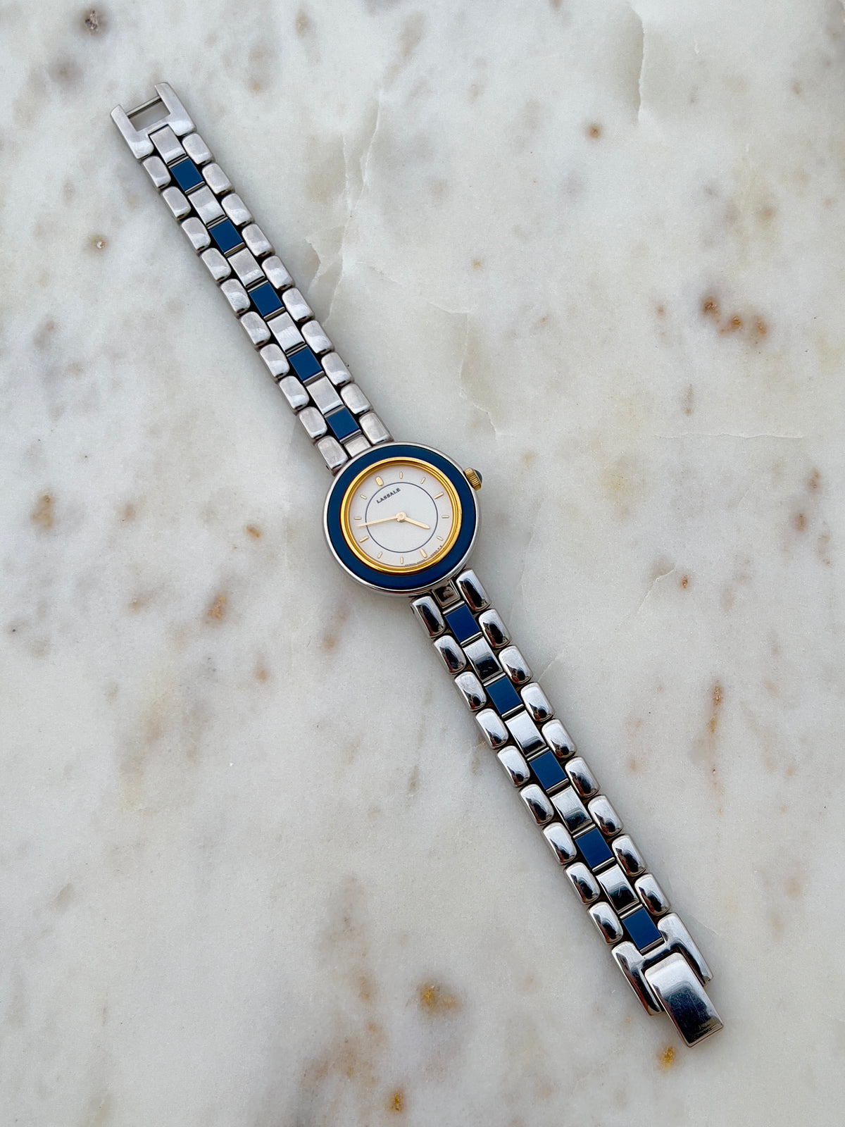 Lassale by Seiko Blue Enamel Accent Women's Watch — product photograph 3, Gilded Hour NZ.