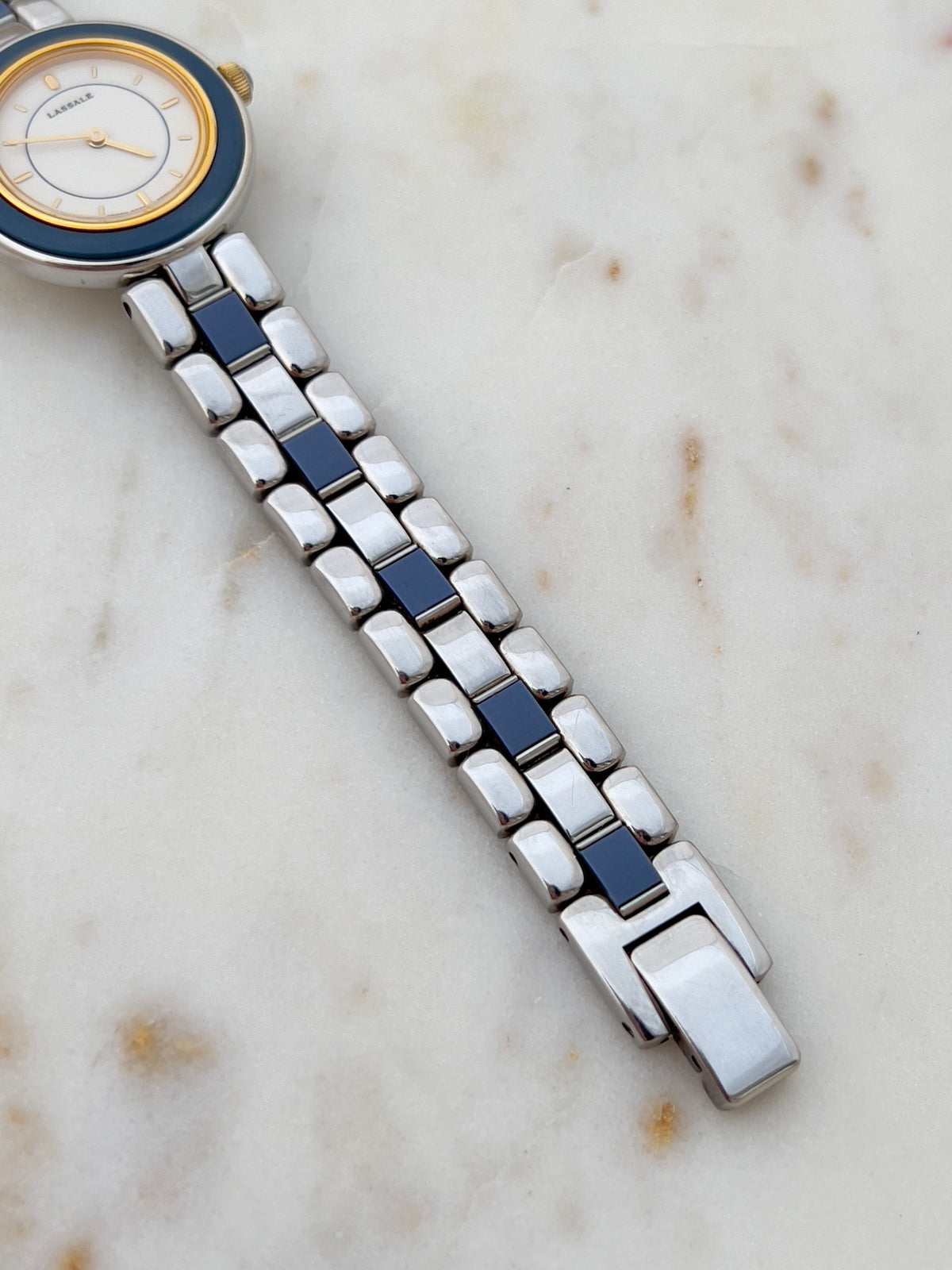 Lassale by Seiko Blue Enamel Accent Women's Watch — product photograph 5, Gilded Hour NZ.