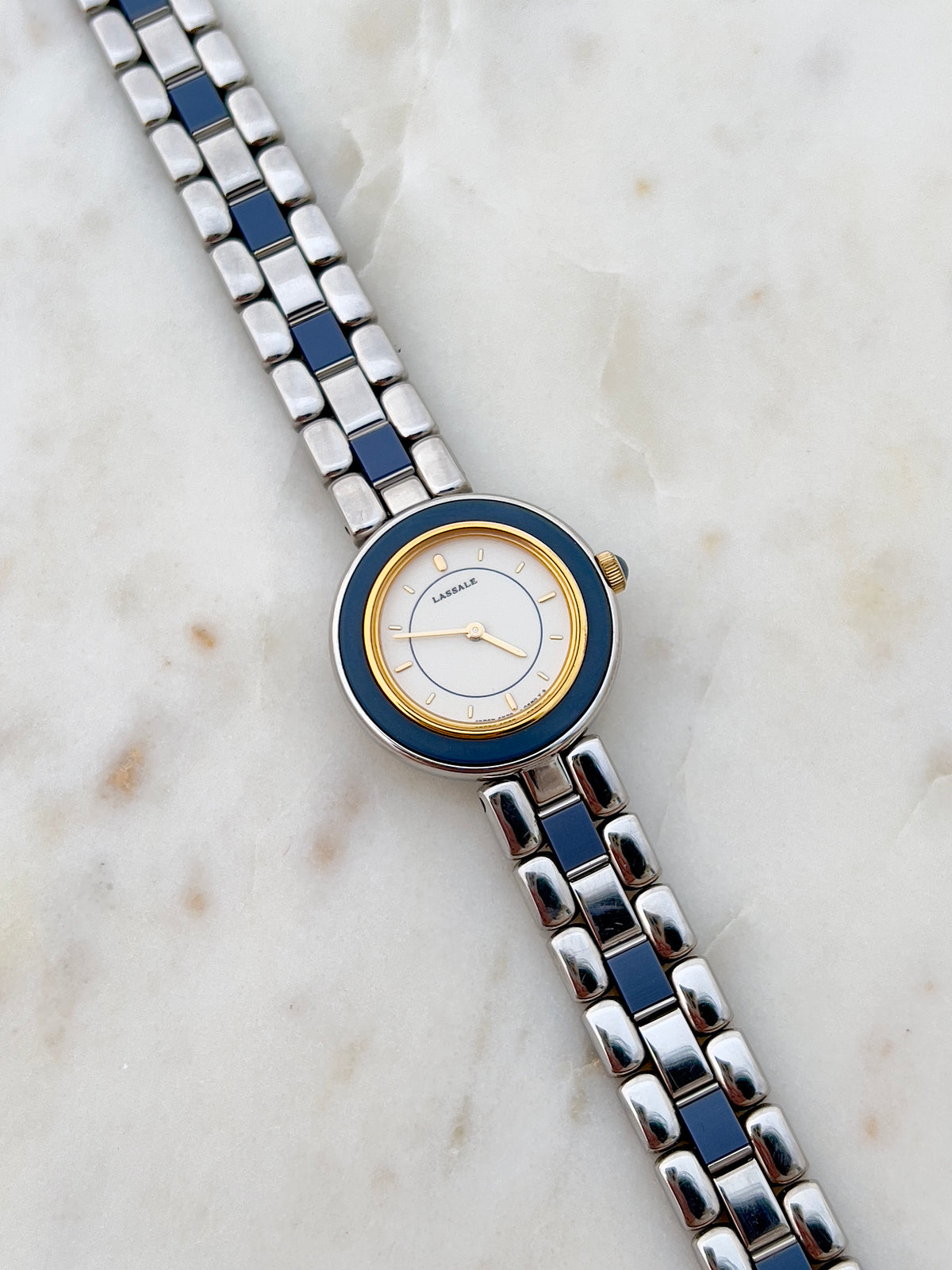 Lassale by Seiko Blue Enamel Accent Women's Watch — product photograph 8, Gilded Hour NZ.