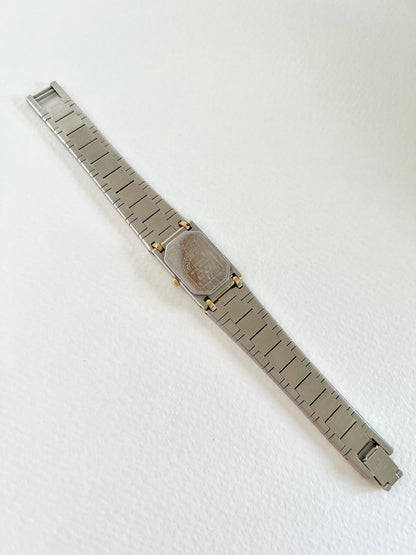 Lassale by Seiko two-tone ladies watch, caseback.