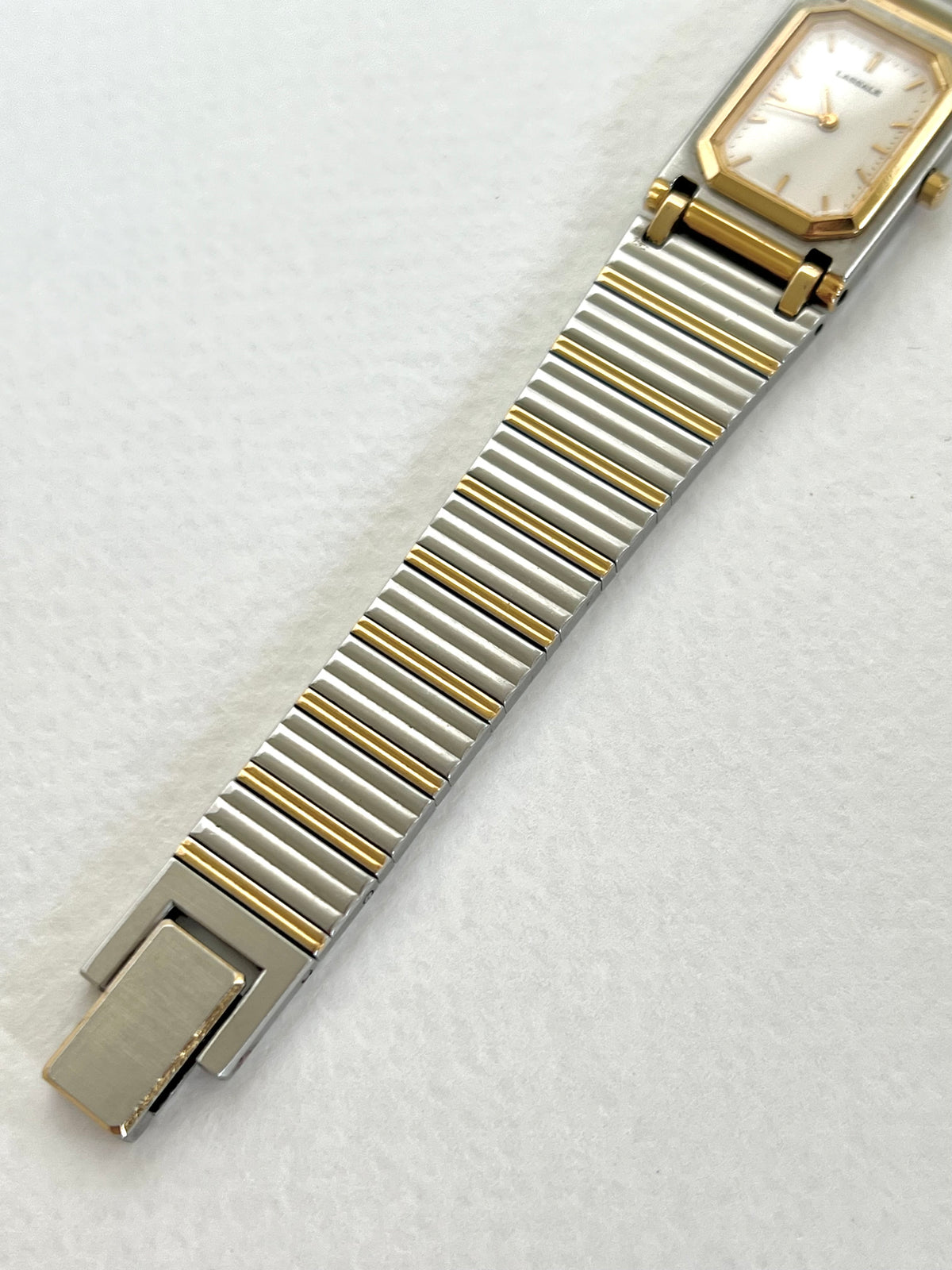 Lassale by Seiko two-tone ladies watch, front.
