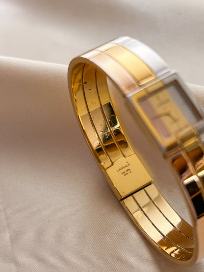 Lassale by Seiko Rectangular Tri Colour Bangle Women's Watch — product photograph 3