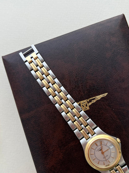 Longines Silver Dial Double Bezel Two Tone Women’s Watch — product photograph 4, Gilded Hour NZ.