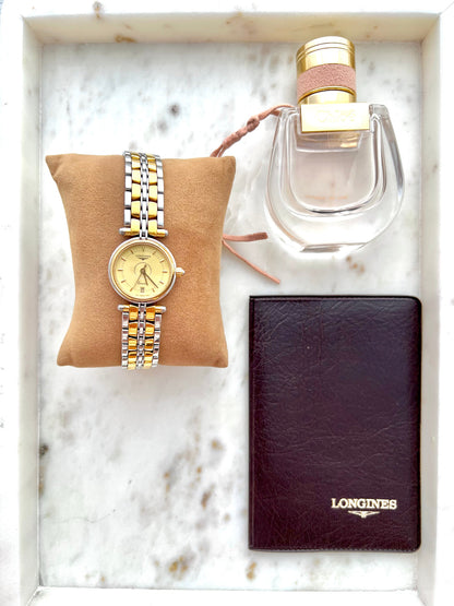 longines flagship two tone watch watch, view 2.