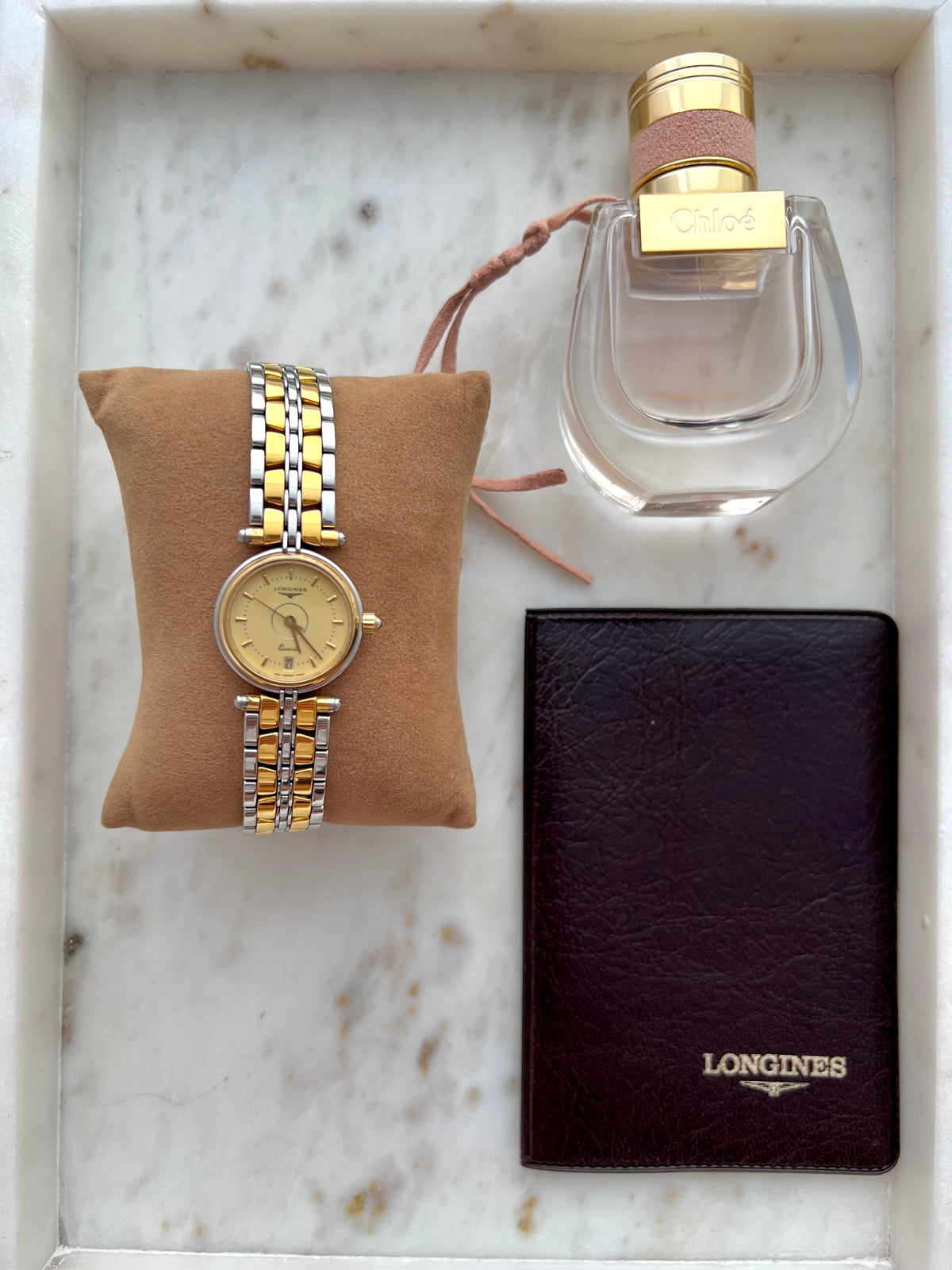 longines flagship two tone watch watch, view 4.