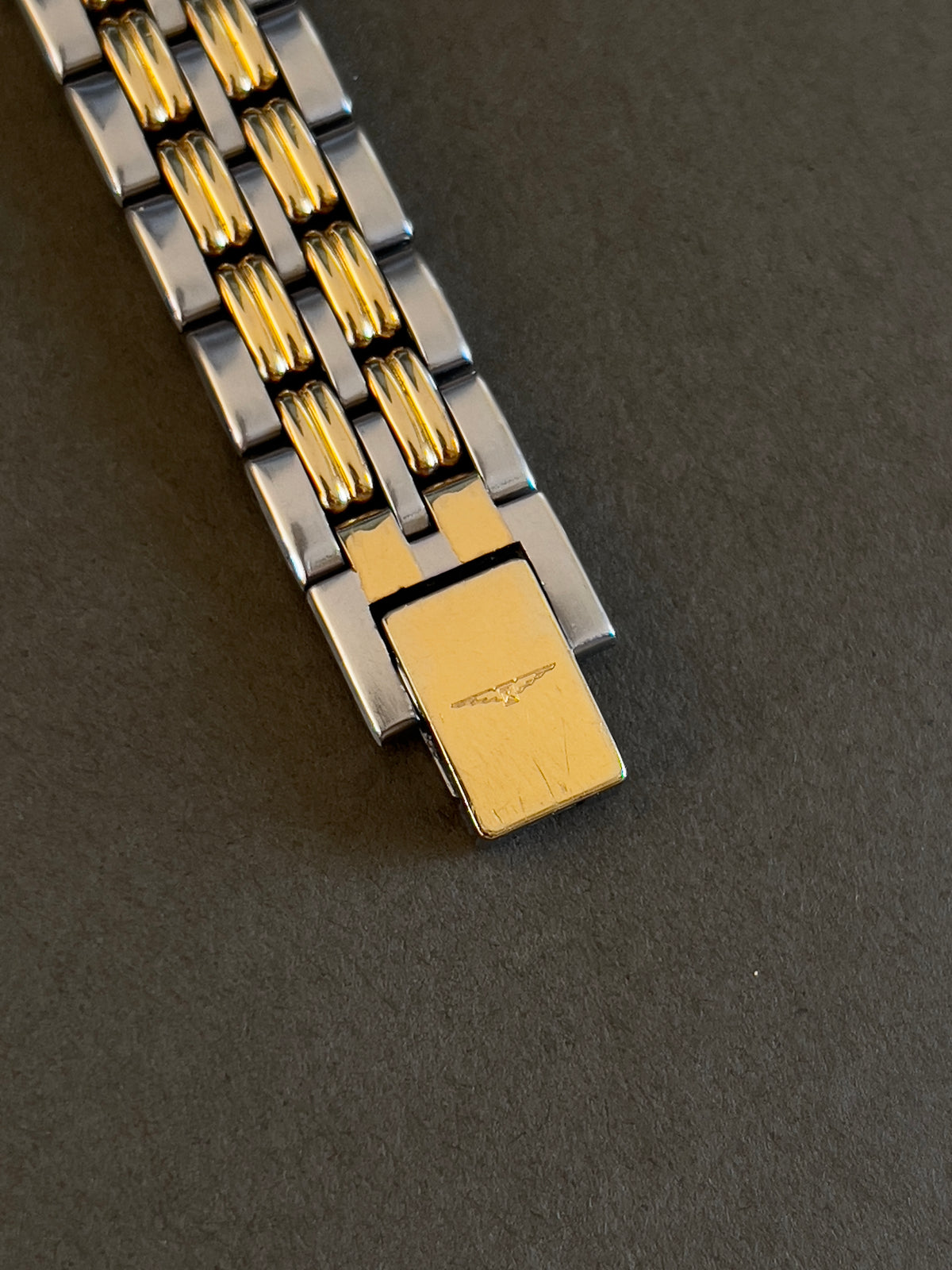 Longines Champagne Dial Two Tone Cushion Date Women’s Watch — product photograph 12, Gilded Hour NZ.