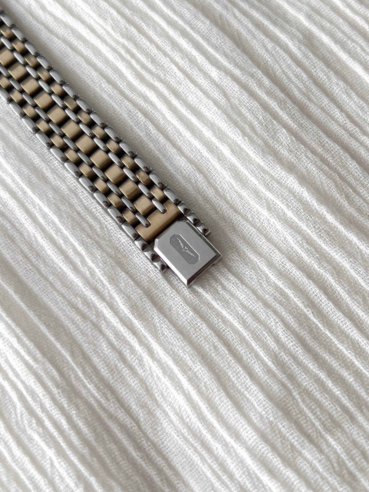 Longines Champagne Tank Two Tone Bracelet Women's Watch — product photograph 6, Gilded Hour NZ.