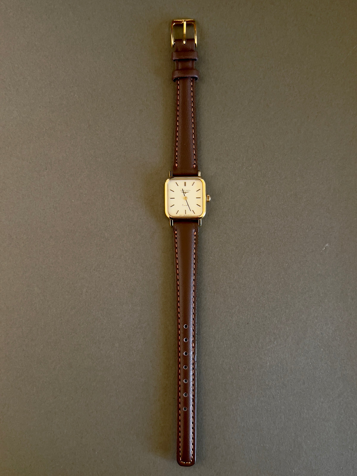 Longines Champagne Dial Gold Soft Square Women’s Watch — product photograph 8, Gilded Hour NZ.