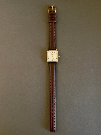 Longines Champagne Dial Gold Soft Square Women’s Watch — product photograph 8, Gilded Hour NZ.