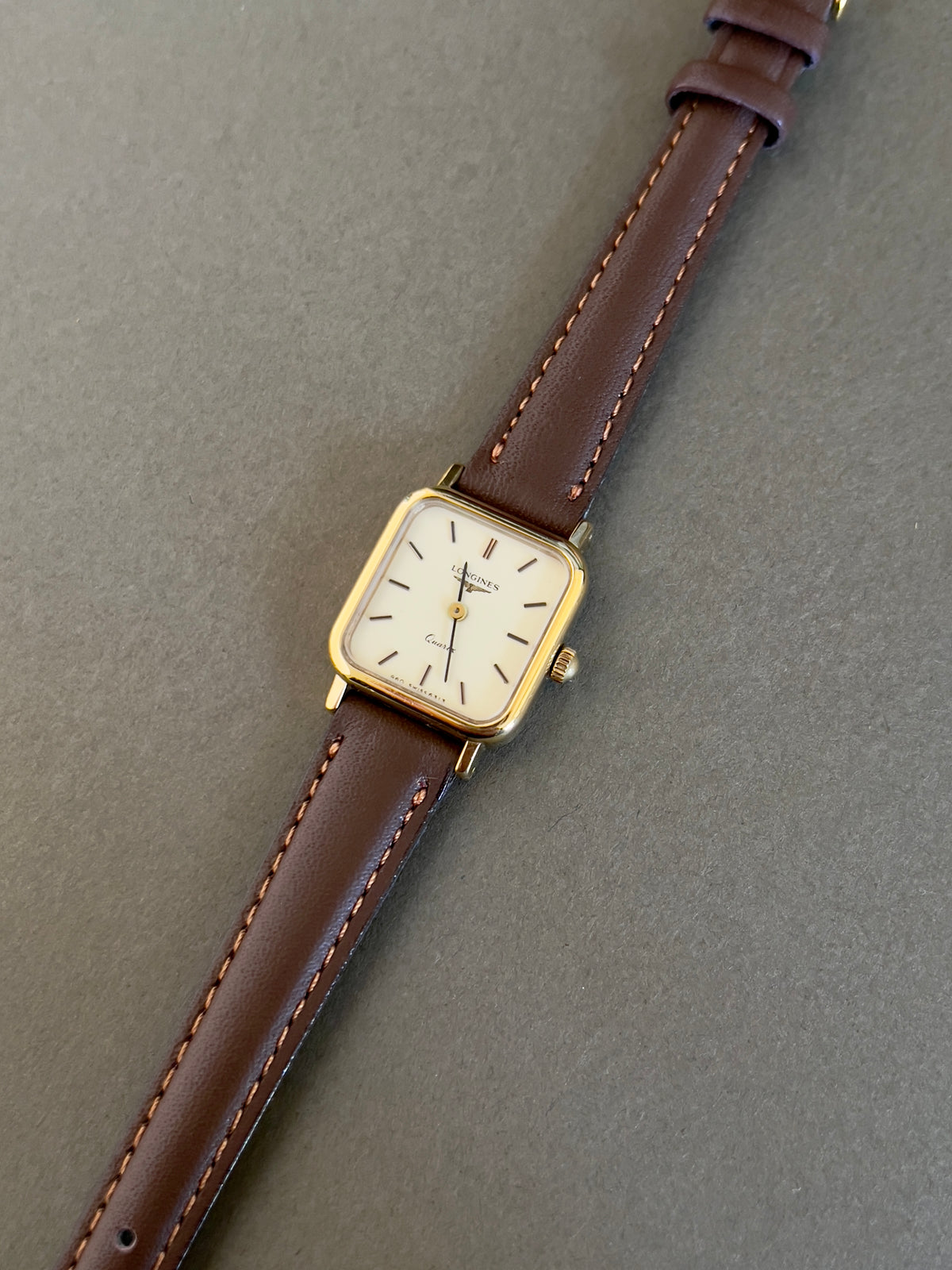 Longines Champagne Dial Gold Soft Square Women’s Watch — product photograph 9, Gilded Hour NZ.