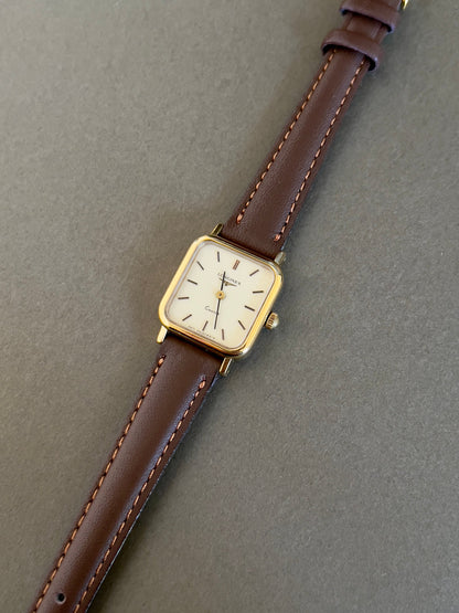Longines Champagne Dial Gold Soft Square Women’s Watch — product photograph 9, Gilded Hour NZ.