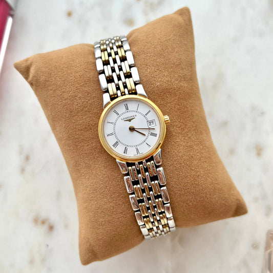 Longines "Les Grandes Classiques" Two Tone Woman's Watch Roman Dial, view 1.