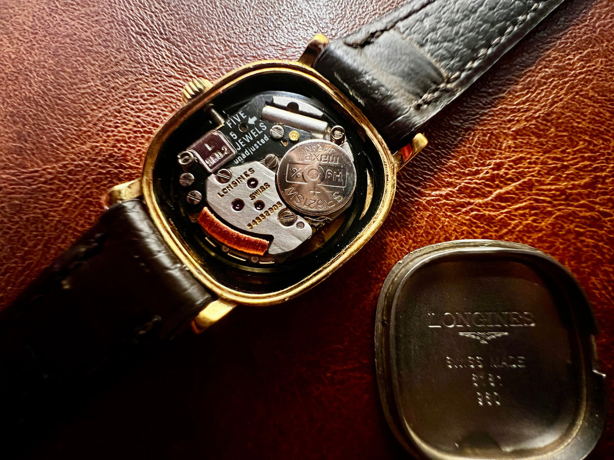 Longines Champagne Cushion Gold Tone Women's Watch — product photograph 12, Gilded Hour NZ.