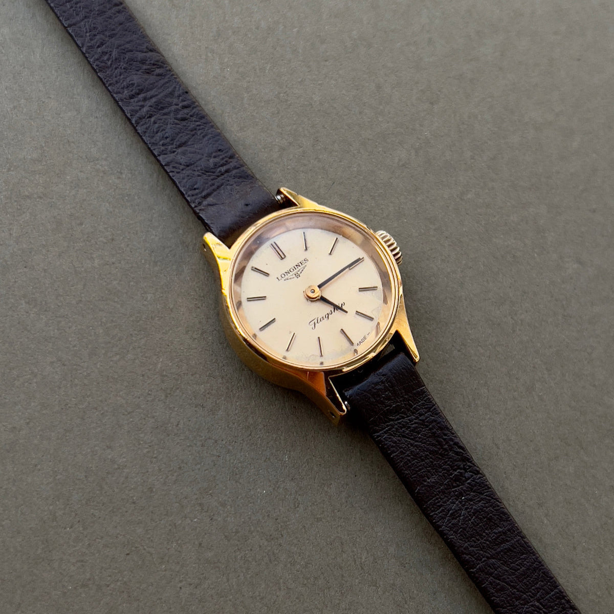 Longines Ivory Dial Gold Round Hand Wound Women’s Watch — product photograph 1, Gilded Hour NZ.