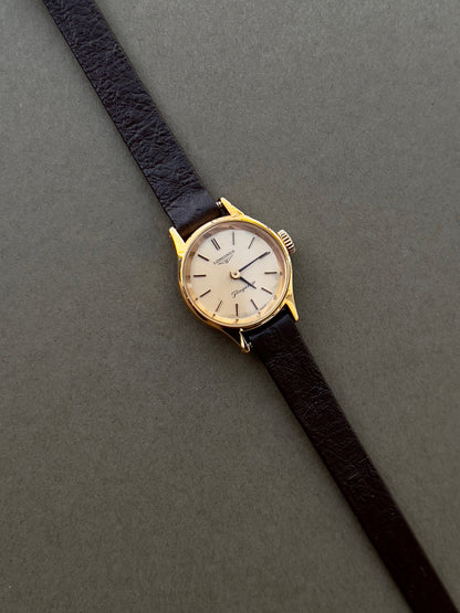 Longines Ivory Dial Gold Round Hand Wound Women’s Watch — product photograph 9, Gilded Hour NZ.