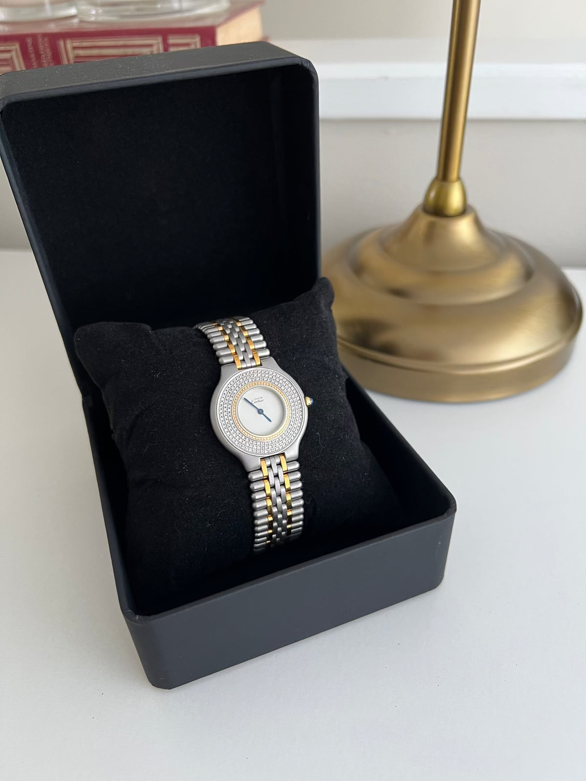 must de cartier 21 diamond custom watch watch, view 4.