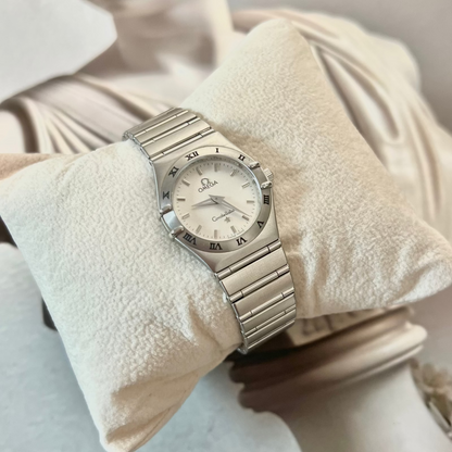 Omega Constellation Manhattan Women's Watch, front view of a vintage women's watch at Gilded Hour.