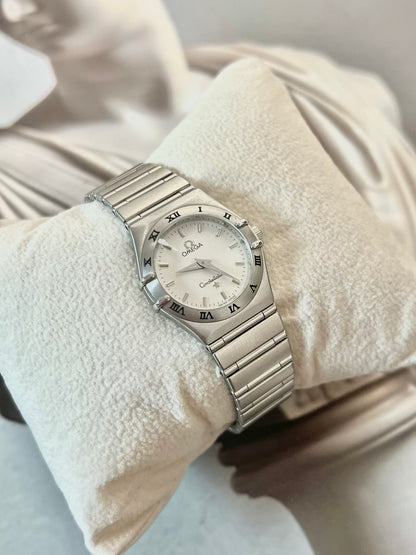 Omega Constellation Manhattan Women's Watch, dial close up of a vintage women's watch at Gilded Hour.