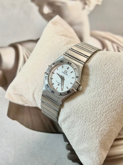 Omega Constellation Manhattan Women's Watch, angled view of a vintage women's watch at Gilded Hour.