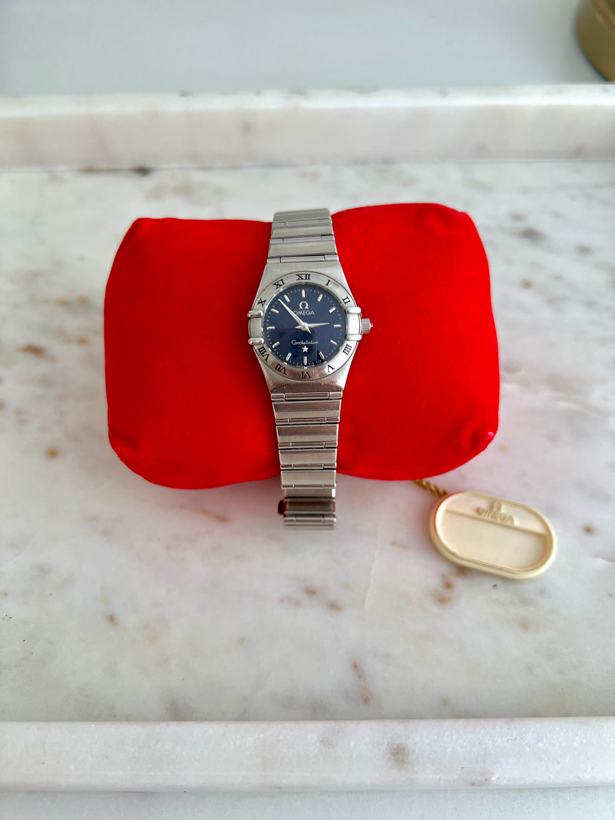 Omega Constellation Mini Midnight Blue Patterned Dial Women's Watch, product view 4.
