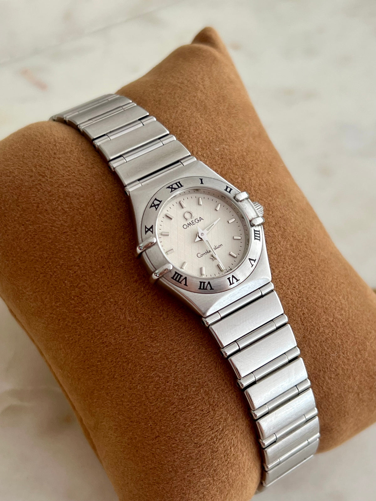 Omega Constellation Mini White Patterned Dial Women's Watch, product view 1.